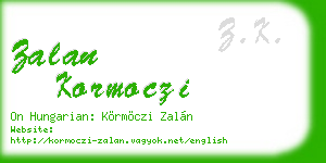 zalan kormoczi business card
